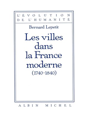 cover image of Les Villes dans la France moderne, 1740-1840